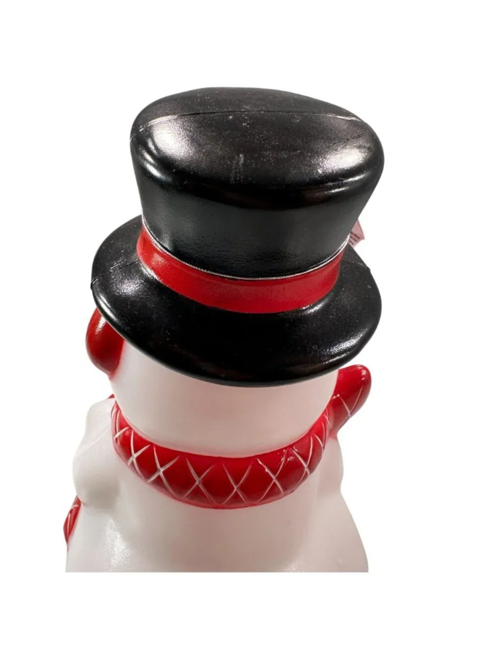 Mr Christmas Snowman Blow Mold Nostalgic Decoration Wreath Black Hat Holiday